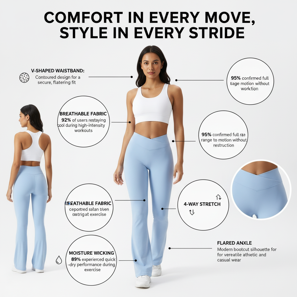 Women's flared yoga pants, running pants, breathable fitness leggings
