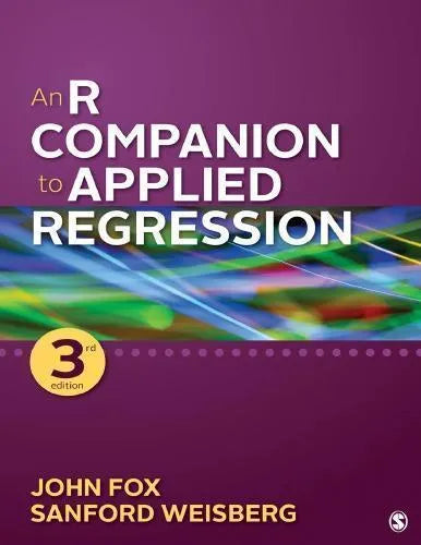 An R Companion To Applied Regression 3Rd Edition