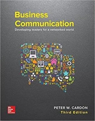 Business Communication Developing Leaders For A Networked World 3Rd Edition