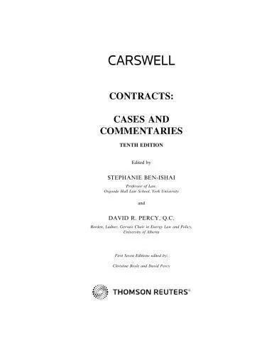 Contracts Cases And Commentaries 10Th Edition