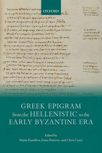 Greek Epigram From The Hellenistic To The Early