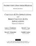 Instructors Solutions Manual To Calculus Its Applications 13Th Edition