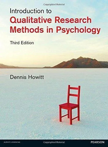 Introduction To Qualitative Research Methods In Psychology 3Rd Edition