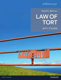 Law Of Tort 12Th Edition