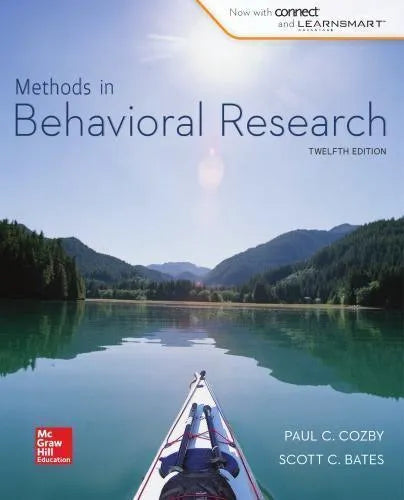 Methods In Behavioral Research 12Th Edition