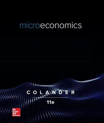 Microeconomics 11Th Edition Colander