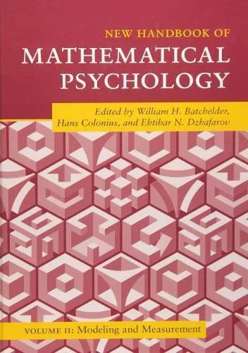 New Handbook Of Mathematical Psychology Modeling And Measurement