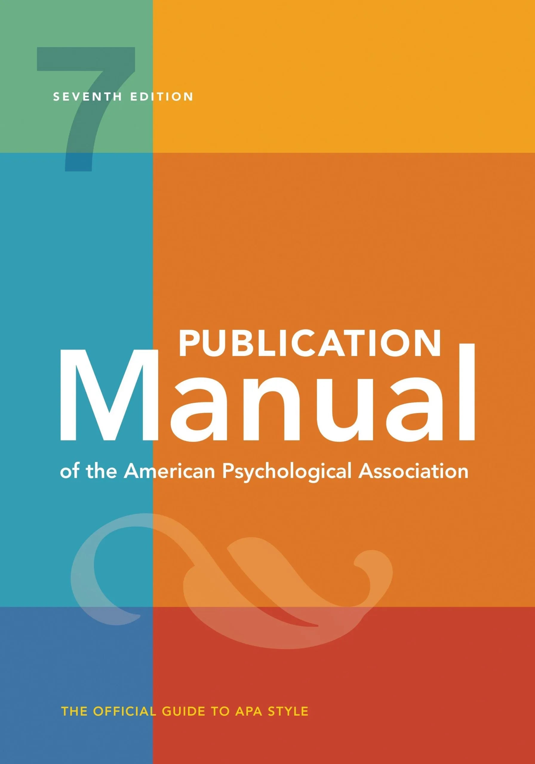 Publication Manual Of The American Psychological Association 7Th Edition