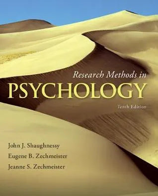 Research Methods In Psychology 10Th Edition