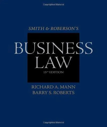 Smith And Robersons Business Law 15Th Edition