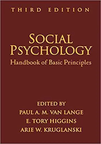 Social Psychology Third Handbook Of Basic Principles 3Rd Edition