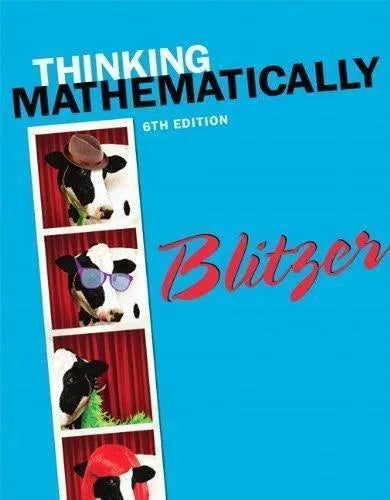 Thinking Mathematically 6Th Edition